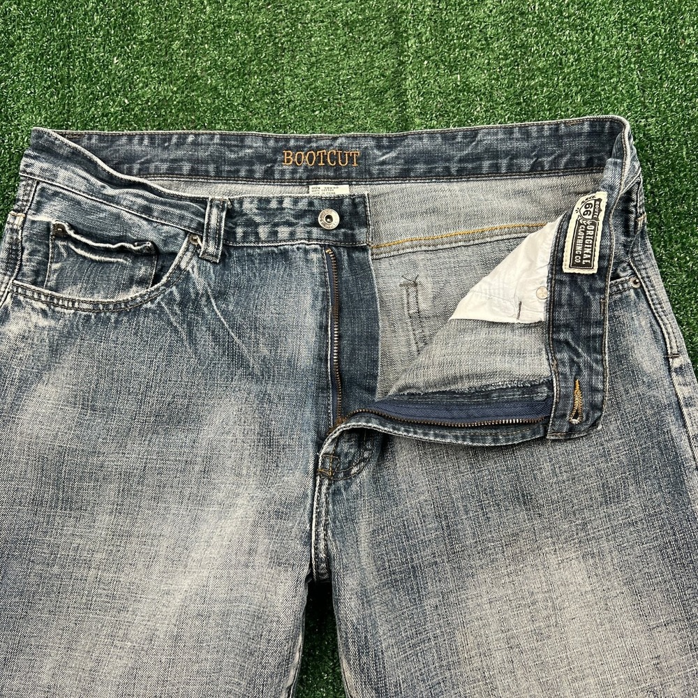 VTG Route 66 Men's Bootcut Jeans 38x29" Blue Denim 100% Cotton Wide-Leg Y2K